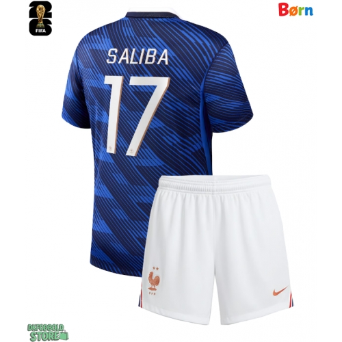 Frankrig William Saliba #17 Replika Babytøj Hjemmebanesæt Børn VM 2026 Kortærmet (+ Korte bukser)
